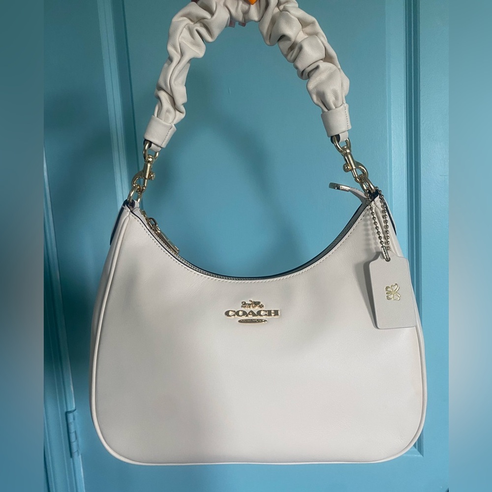 Coach Teri Hobo Shoulder Bag- white